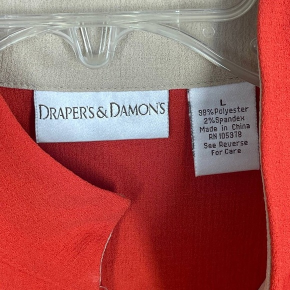 Woman's Suit Jacket Gold Zipper 3/4
Sleeve Orange Drapers & Damons Large Preppy - Picture 6 of 10